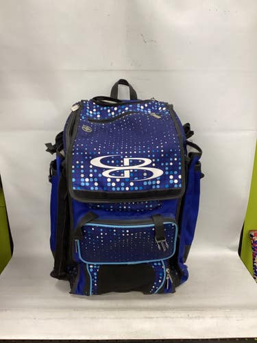 Used BoomBah WHEELED BAG BB/SB Player Wheeled Bag Navy Blue 11851-S000054292