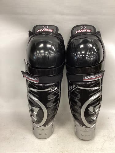 Used Warrior RISE SHIN GUARDS Senior Shin Guards Black 16" 11851-S000054277