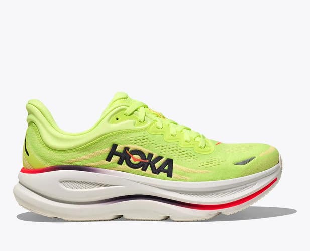 Hoka One One Bondi 9 1162011-NYZS Sneaker Men 12D Neon Yuzu Running Shoes RET178