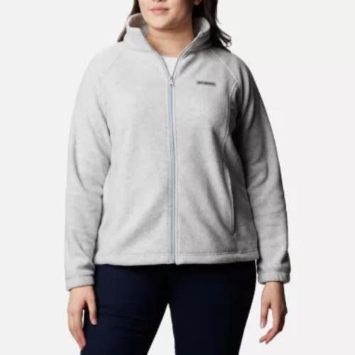 Columbia Sawyer Rapids 2.0 Jacket Women's 2X Gray Heather Fleece Zip Up BBK030
