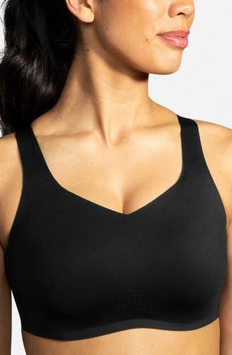 Brooks Dare Run Sports Bra Womens 34C Black Moulded Underwire Performance BBK025