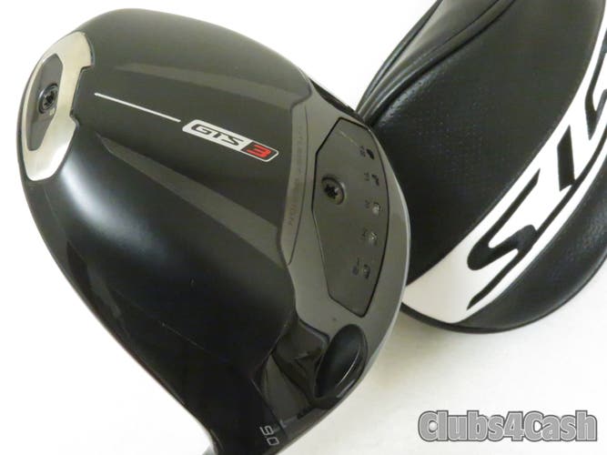 Titleist GTS3 Driver 9° Titan Black 60g 6.0 Stiff Flex +Cover .. Shop Wear MINT
