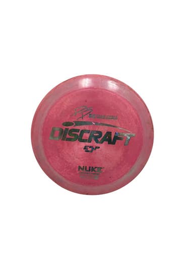 Used Discraft ESP NUKE Disc Golf Driver Pink 175g 11692-S000158887