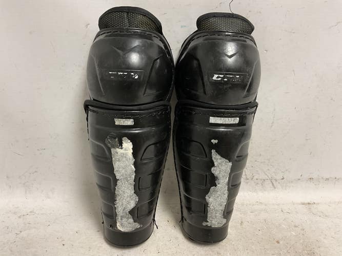 Used CCM TACKS YTH SHIN GUARDS Youth Shin Guards Black And Yellow 10" 11855-S000211789