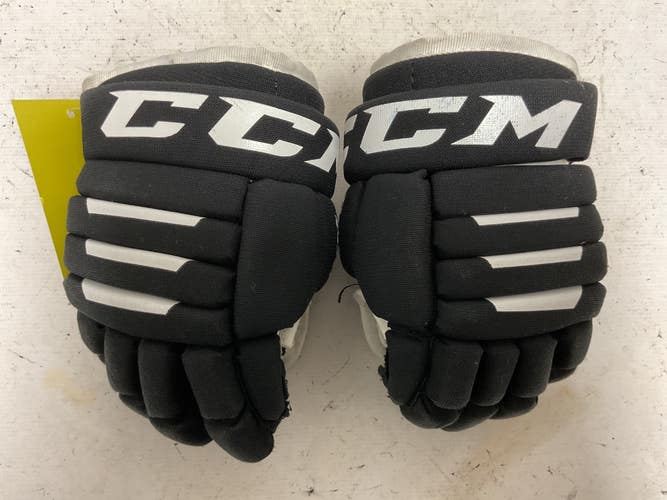 Used CCM TACKS 4R2 Youth Gloves Black And White 9" 11855-S000211765