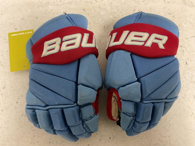 Used Bauer PRO TEAM MADISON CAPITOLS Junior Gloves Carolina Blue 11" 11855-S000211754