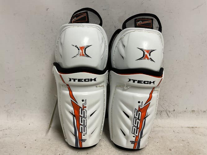 Used Itech 255TL Youth Shin Guards Orange And White 8 1/2" 11855-S000211719