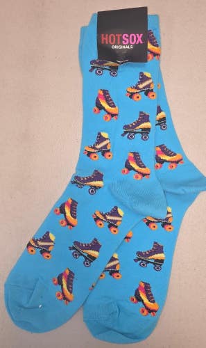 ST2 HotSox Hot Sox "Retro Roller Skates Novelty" Crew Length Socks FREE SHIPPING