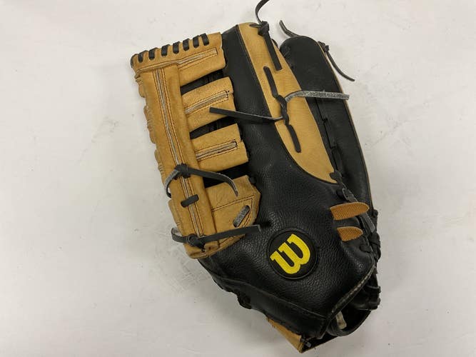 Used Wilson A360 A0360 Baseball Glove RH Throw Black And Natural 15" 11855-S000211681