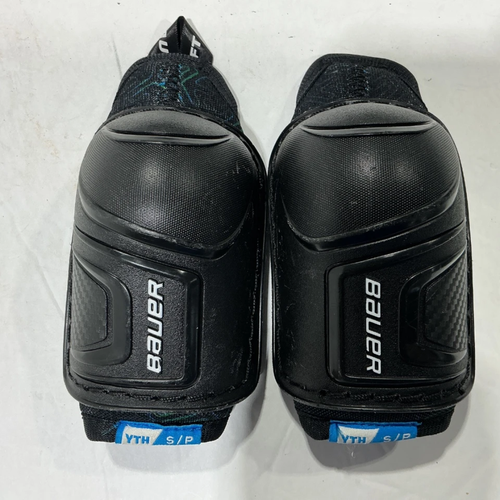 Used Bauer X Youth Elbow Pads Black And Carolina Blue SM 11855-S000211646