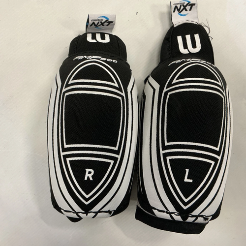 Used WinnWell AMP 500 Youth Elbow Pads White And Black MD 11855-S000211641