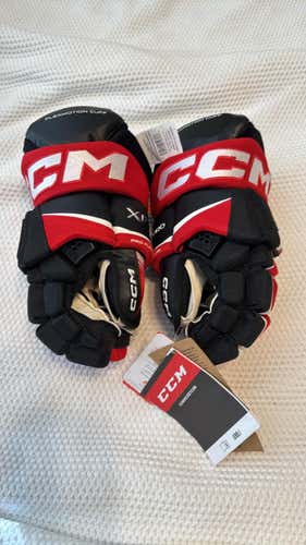 CCM Tacks XF Pro Gloves 14" (New) Black/Red
