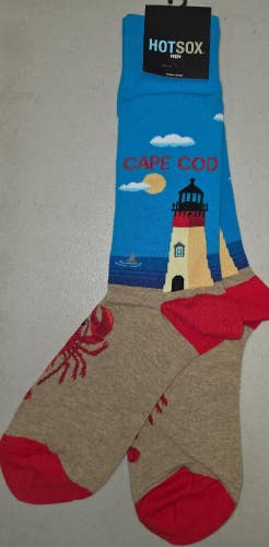 ST4 HotSox Hot Sox "Cape Cod Lighthouse Novelty" Crew Length Socks FREE SHIPPING