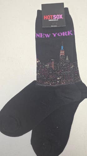 ST9 HotSox Hot Sox "New York City Sky Novelty" Crew Length Socks FREE SHIPPING