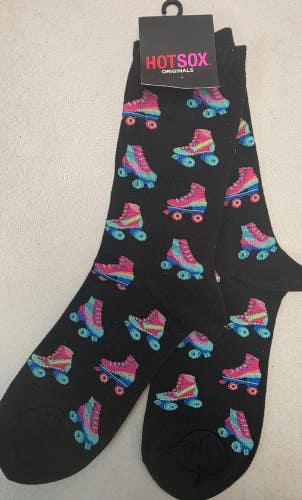 ST14 HotSox Hot Sox "Retro Roller Skate Novelty" Crew Length Socks FREE SHIPPING