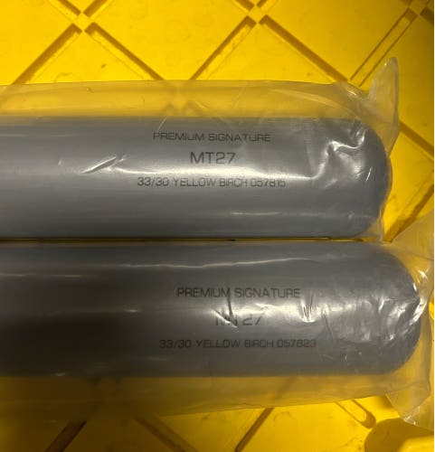2 Bats (B45) (-3) 30oz 33 (New) Model MT27 Premium Signature Yellow Birc