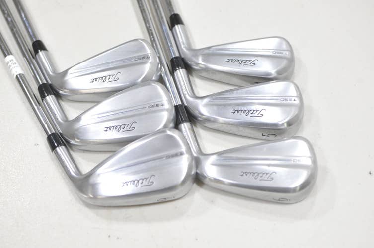 Titleist T350 2025 4-9 Iron Set Regular Flex Right AMT Black Steel #228898
