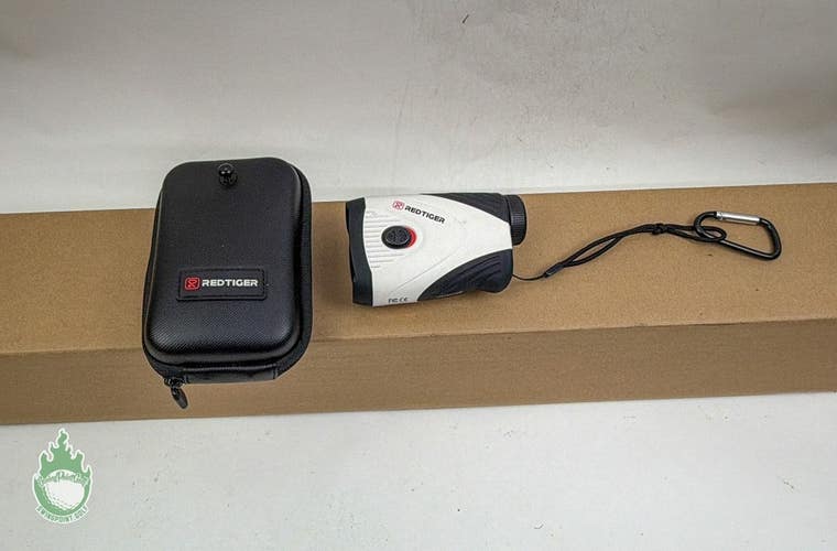 Used Red Tiger Laser Rangefinder with Slope USBC Charger Required Black Case