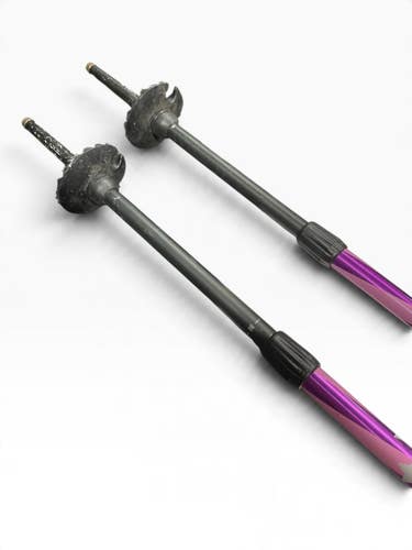 Used Defiance ADJUSTABLE SLI POLES Girls DH Ski Pole Purple 70 cm / 28 in 11847-S000039903