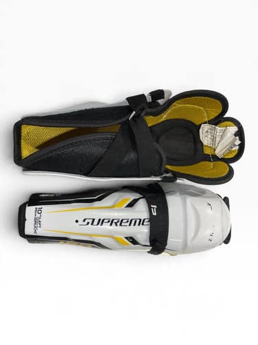 Used Bauer SUPREME 150 Youth Shin Guards White 10" 11847-S000039873