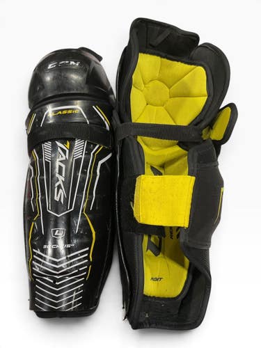 Used CCM TACKS Senior Shin Guards Black 15" 11847-S000039871
