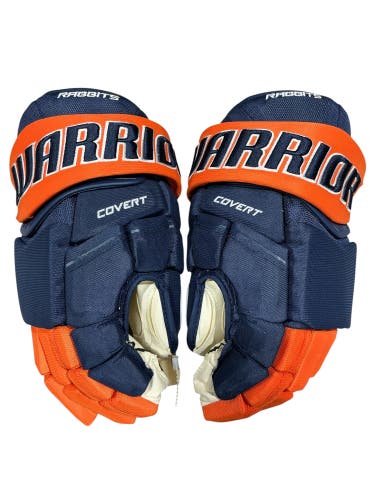 Warrior Alpha Pro Greenville Swamp Rabbits Pro Stock Hockey Gloves 15” Navy (New) 1313