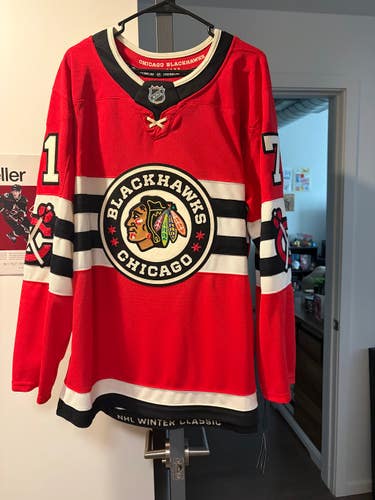 Men's Chicago Blackhawks Winter Classic Taylor Hall Jersey - Fanatics Premium, Size 52 *NWT*