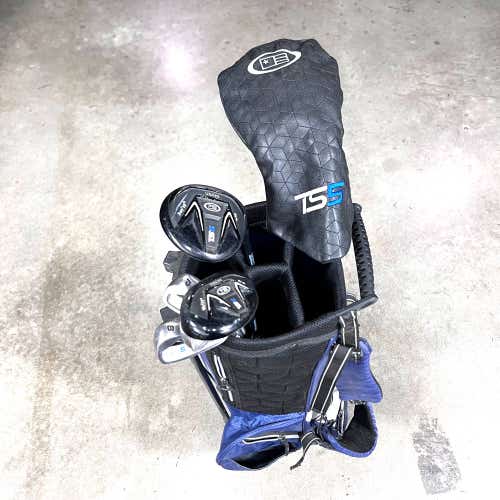 US Kids TS5 Club Set Driver 3W 4H 6 8 PW Putter TS5 57 Junior RH HC +Bag
