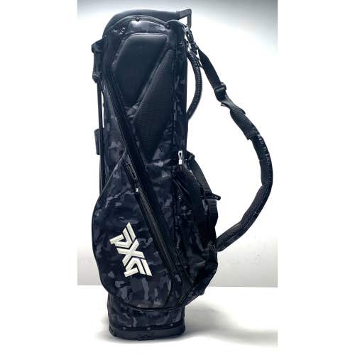 PXG Camo Stand Bag Black Camo 4-Way Divide Single Strap Golf Bag