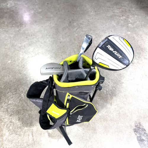 LEFTY Top Flite Junior Club Set Driver 4H 7i Putter Junior LH +Bag 45"