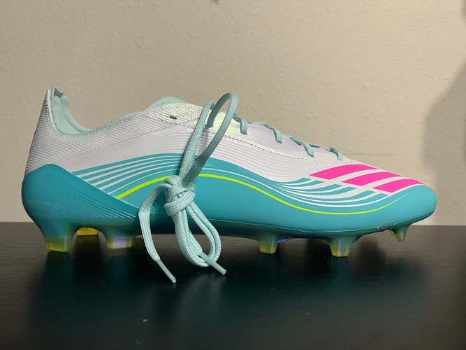 adidas F50 Messi Elite FG Soccer Cleats Men's Size 12 JQ0927 White / Pink / Aqua