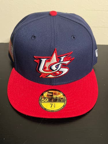 New Era 59FIFTY 2026 WBC USA World Baseball Classic Fitted Hat Size 7 5/8