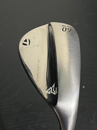TaylorMade Milled Grind Wedge Chrome 60*10 SB KBS 105 Wedge Flex Lamkin Grip