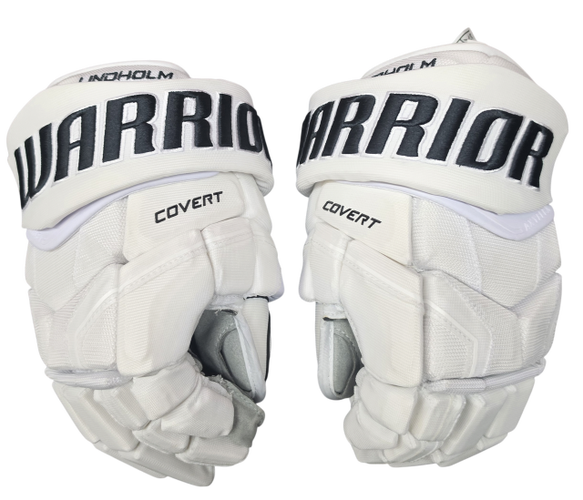 WARRIOR COVERT QRE CUSTOM PRO STOCK HOCKEY GLOVES WHITE NHL NEW 13" OLM (16234)