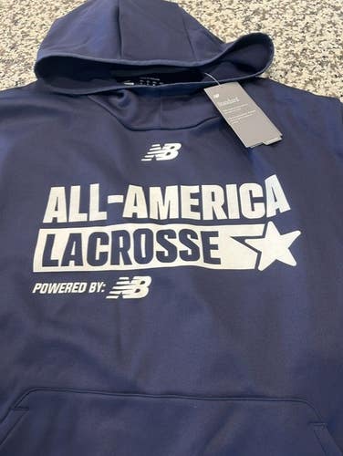 New Balance All America players team game lacrosse hoodie mens L large NEW