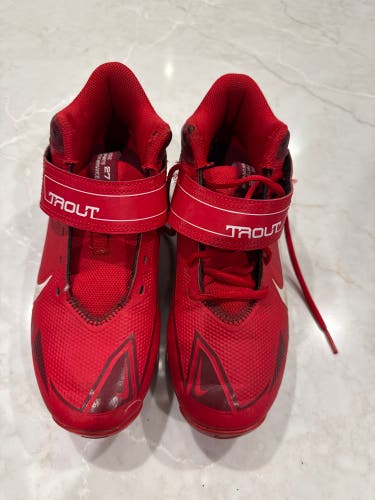 Red Men's Size M 7.0 (W 8.0) Nike Trout (Used)
