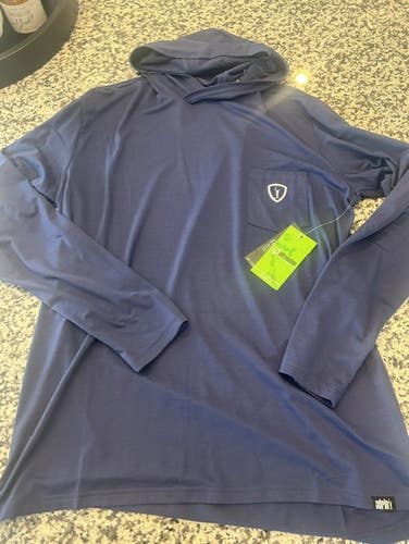 Adrenaline Anytime long sleeve hooded shirt navy NEW mens XL $60