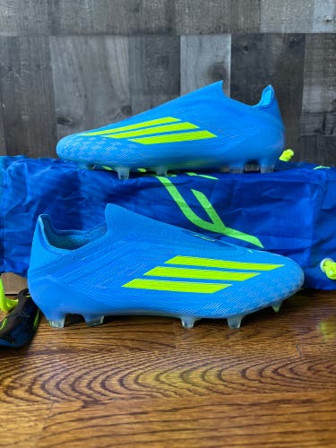 adidas F50 Elite Laceless FG Lucid Blue Soccer Cleats JR6461 Mens 7.5 Womens 8.5