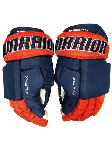 Warrior Alpha Pro Greenville Swamp Rabbits Pro Stock Hockey Gloves 13” Navy (New) 1307