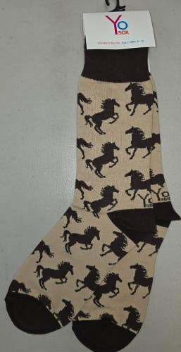 ST2 Yo Sox "Horse Pattern Novelty" Crew Length Socks WOMENS 6-10 FREE SHIPPING