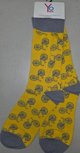 ST3 Yo Sox "Vintage Bicycle Pattern" Crew Length Socks WOMENS 6-10 FREE SHIPPING