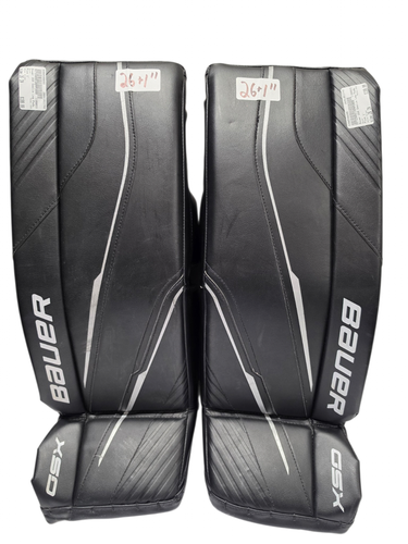 Used Bauer GSX Junior Goalie Leg Pads Black 26"+1 11742-S000549099