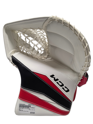 Used CCM AXIS F9 Intermediate Goalie Catcher White/Black/Red 11742-S000542678