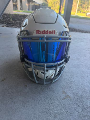 White Adult Medium Riddell SpeedFlex Helmet - Visor Included