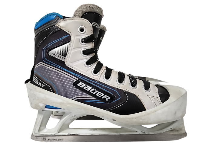 Used Bauer Reactor 5000 Intermediate Goalie Skates Size 4 11742-S000475780