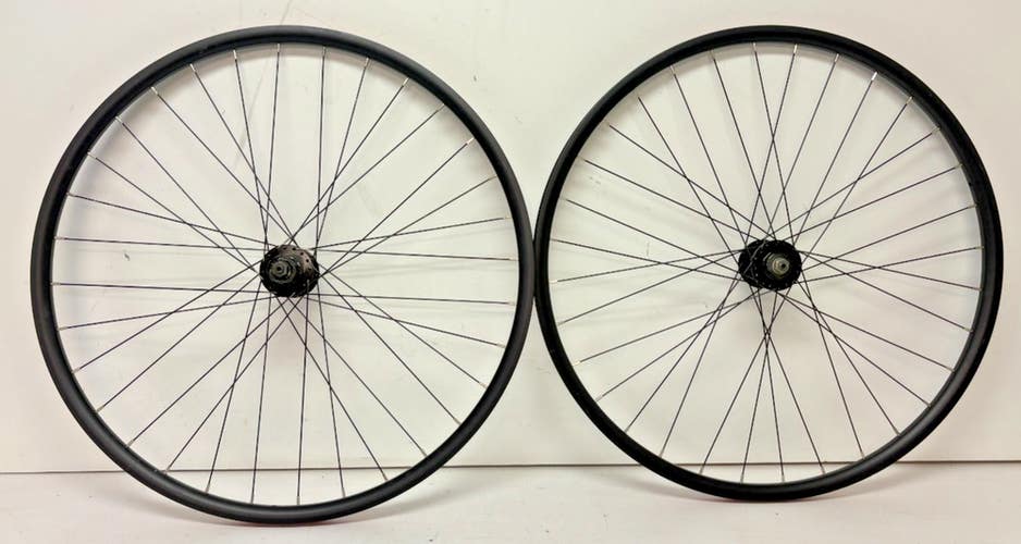 Black Aluminum 32-Spoke Disc Brake Quick Release 700C/29er Wheelset CLEAN