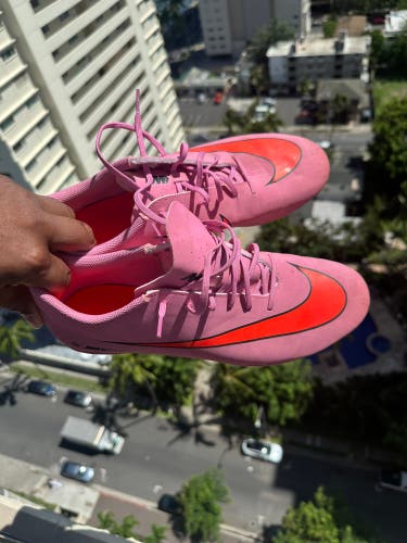 Pink Unisex Size 13.0 (W 14.0) Nike Mercurial X Molded Cleats Cleats (Used)