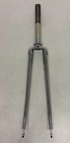 Vintage Tange Lugged Silver CrMo 700C Road Bike Fork 200mm 1" Threaded Steerer