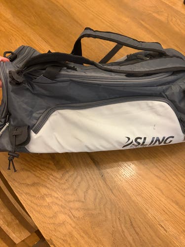Sling Lacrosse Hybrid 3.0 3-Way Convertible Bag - Gray/White - Backpack Duffel