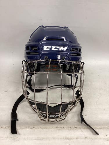 Used CCM TACKS HELMET Helmet Cage Combo Navy Blue One Size 11851-S000054243